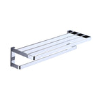 Chrome brass modern bathroom accessory set with towel bar/ ring/ paper holder & bathrobe hook