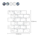 Peel and Stick Wall Tile Water Repellent Rectangle PVC Peel & Stick Subway Tile