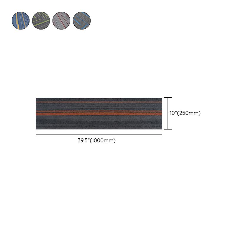 Dark Color Level Loop Carpet Tile Non-Slip Self-Adhesive Indoor Office Carpet Tiles