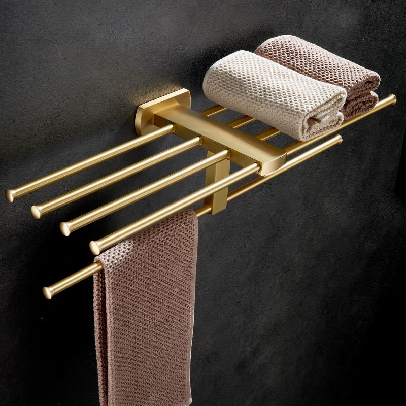 Traditional Golden Bath Accessories Set Brass Bathroom Accessories Kit