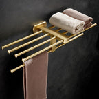 Traditional Golden Bath Accessories Set Brass Bathroom Accessories Kit