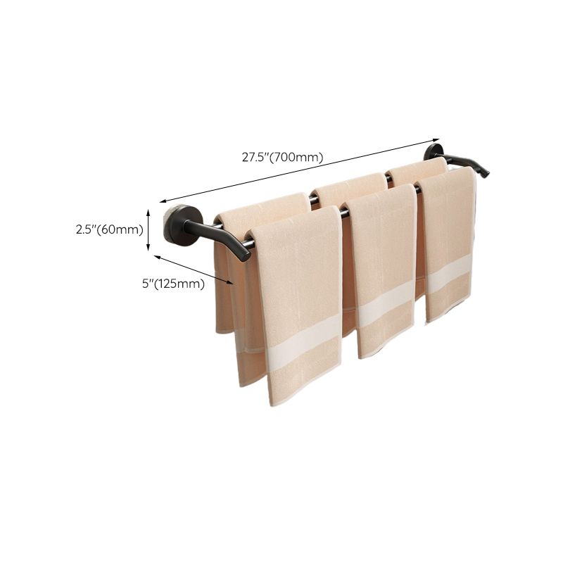 Aluminum Bathroom Hardware Set Black Bathroom Accessories Kit Towel Holder