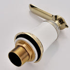 Glam Bathtub Faucet Trim Deck Mounted Lever Handle Swivel Spout Bathtub Faucet