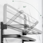 Modern Aluminum Bathroom Accessory Set Matte Black Bathroom Shelf/Towel Holder/Paper Holder