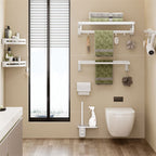 Modern Bathroom Hardware Set Towel Bar White Bath Shelf Bathroom Hardware Set