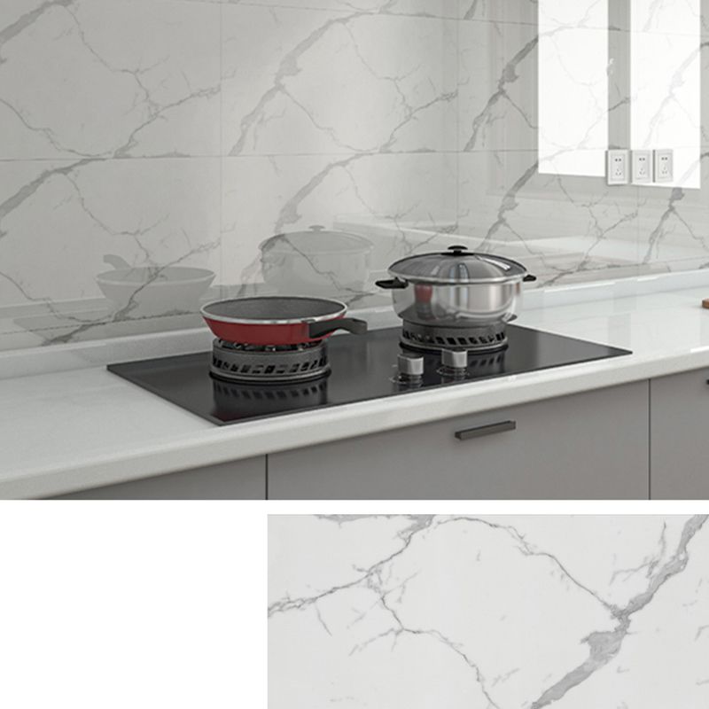 Waterproof Peel & Stick Tiles Marbling Single Tile for Bathroom Splashback