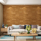 Colorful 3D-embossed wall panel Waterproof artificial stone wall tile