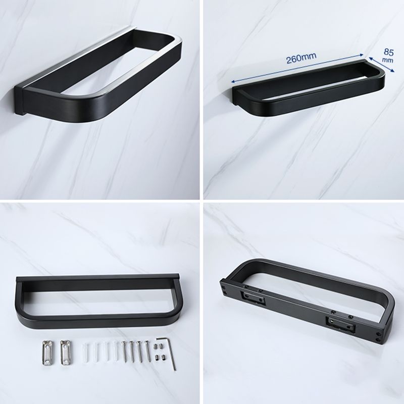 Modern Bathroom Hardware Set Bathroom Shelf Towel Bar Black Bathroom Hardware Set