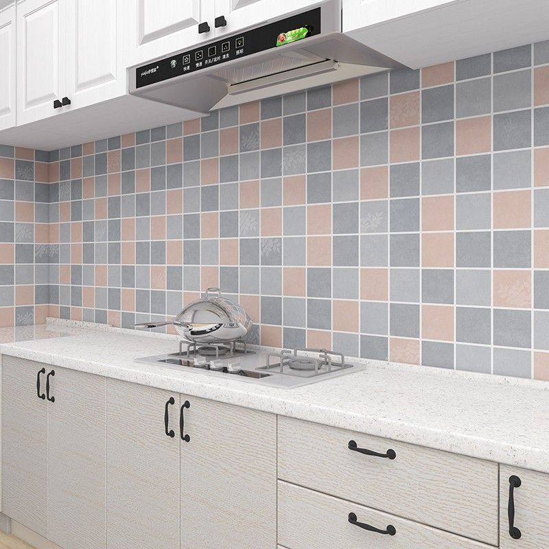 Modern mosaic tiles waterproof peel-and-stick tiles over tiles for the kitchen
