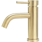 Deck Mounted Roman Tub Faucet Low Arc Tub Faucet Set in Gold