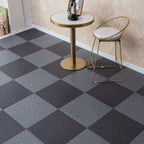Scratch-resistant plastic floor tiles with straight edge for peeling and sticking