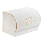 Vintage Bathroom Accessory Set Aluminum Paper Holder in White