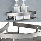 Contemporary Metal 5-piece Bathroom Accessories Set with Bath Shelf