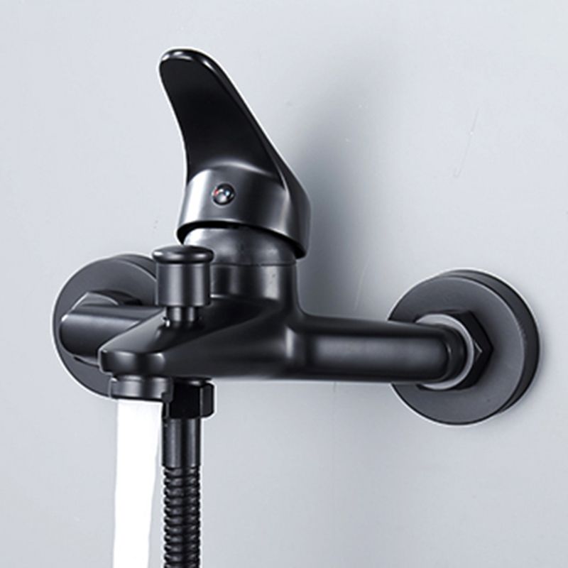 Modern Bathtub Faucet Lever Handle Wall Mounted Fixed Bathtub Faucet