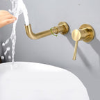 Contemporary Wall-Mounted Single-Hand Kitchen Faucet Low Arc Water Filler