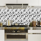 Mosaic Tile Wallpaper Plastic Waterproof Peel & Stick Mosaic Tile