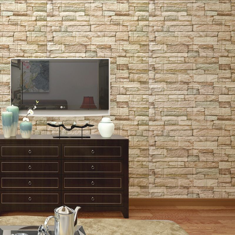 3D embossing interior wall panel self-adhesive square wall panel
