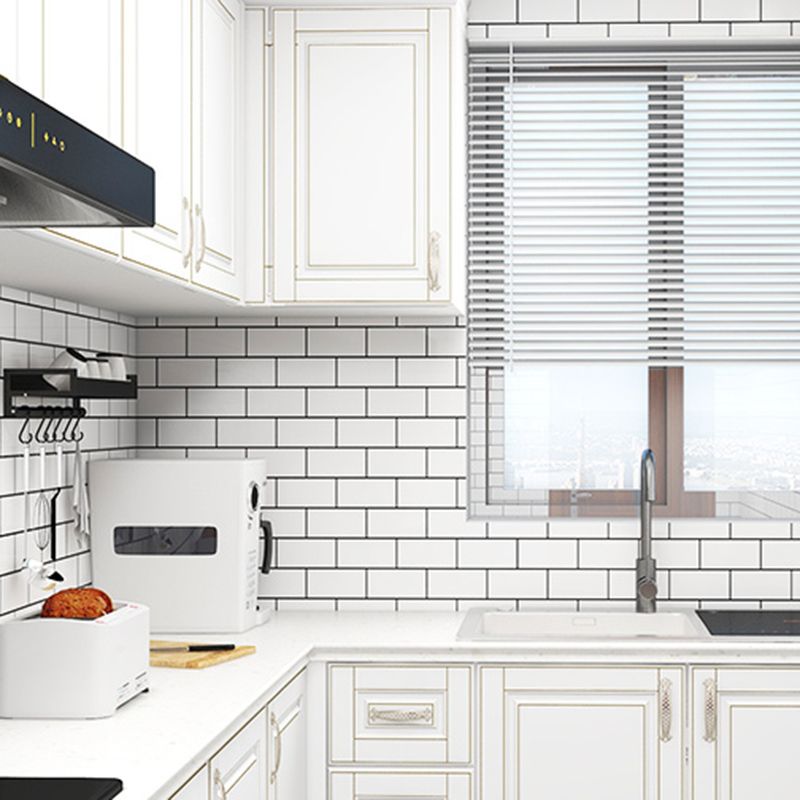 Single Tile Remove and Stick Back Wall Contemporary Kitchen Paper