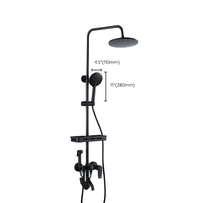 Modern adjustable swivel shower head metal shower fixture on the wall