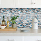 Peel and Stick Wall Tile Water Repellent Rectangle PVC Peel & Stick Subway Tile