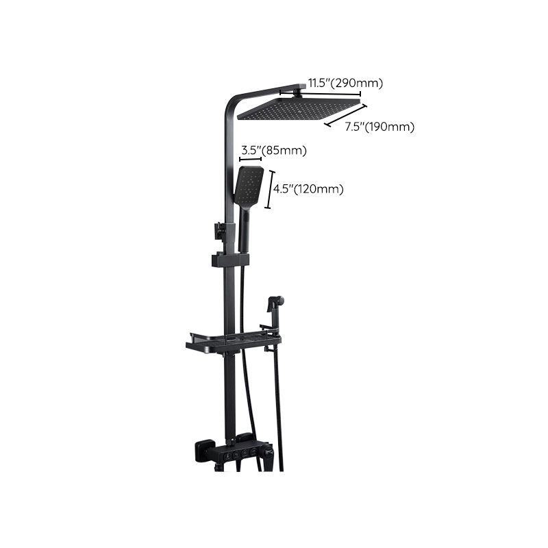 Adjustable Spray Sample Shower Combination Metal Shower Fitting Arm Shower Head with Slip Bar