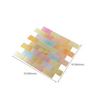 Rectangular Tile Peel and Stick Tile Kitchen Aluminum Splashback Peel and Stick Wall Tile