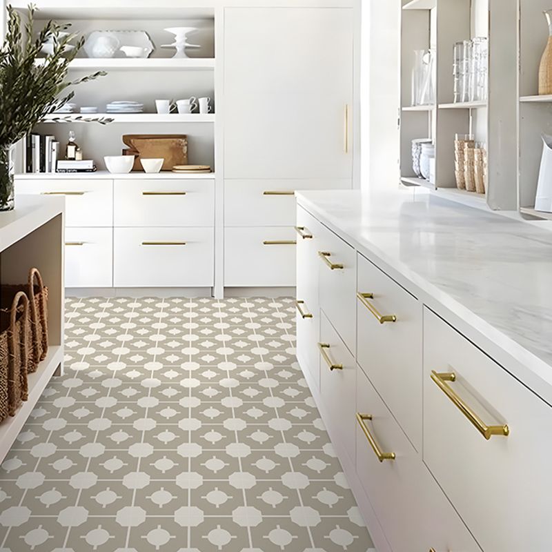 Square Indoor Print Vinyl Flooring Peel and Stick Waterproof Vinyl Flooring
