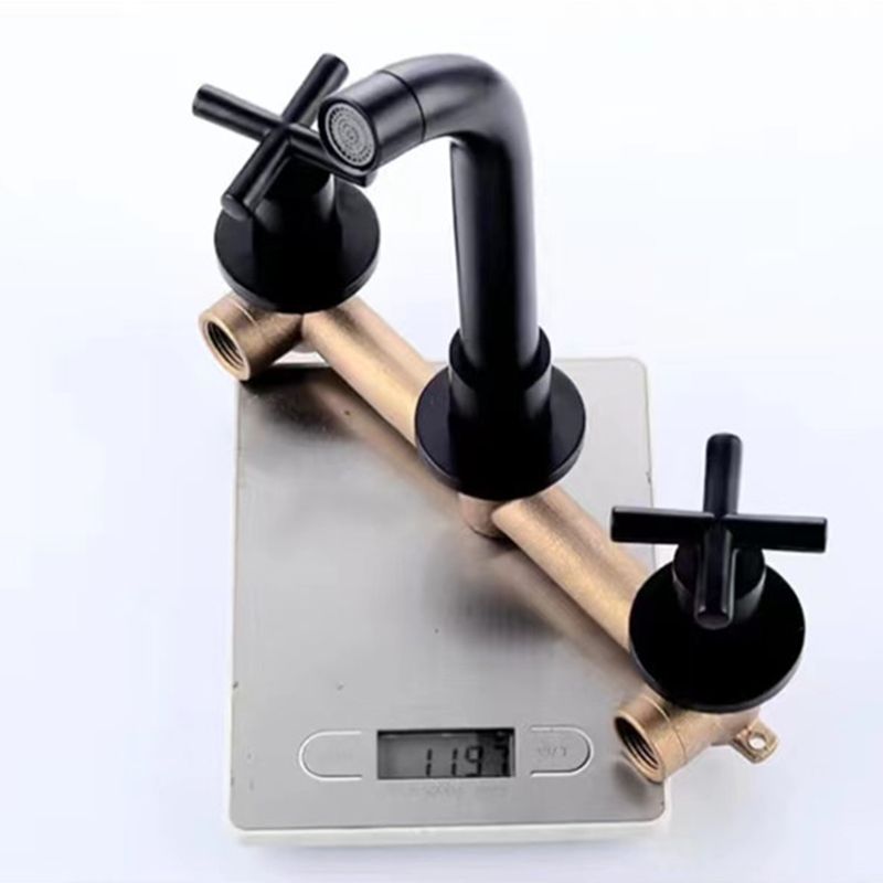 Modern 1- or 2-Handle Bathroom Sink Faucet Round Wall-Mounted Bathroom Faucet.