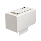 Modern bathroom accessory set in white with bath shelf/towel bar/bath towel hooks