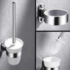Modern Stainless Steel Bathroom Shelf Paper Holder Bathroom Accessory Set
