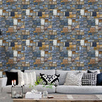 Country House Waterproof Wall Panels Wood Grain Bedroom and Living Room Wall Panels