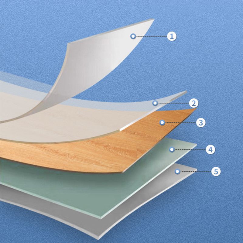 Rectangle PVC Floor Wood Design Peel & Stick Vinyl Flooring