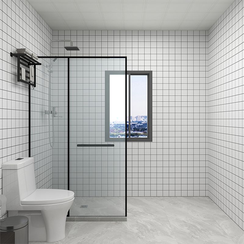 Modern Splash Protection Wallpaper Peel and Stick Mosaic Tile for Bathroom