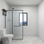 Modern Splash Protection Wallpaper Peel and Stick Mosaic Tile for Bathroom