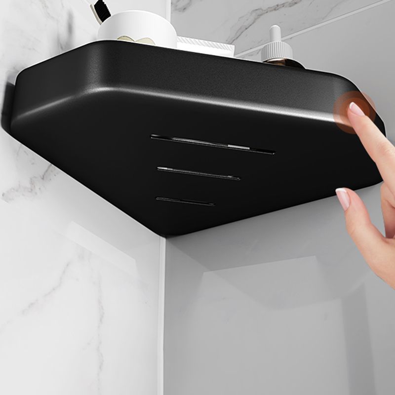 Matt black bathroom accessories set Modern anti-rust 1/2/3-piece bathroom shelf