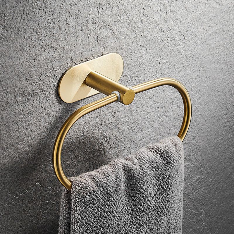 Modern Simple Metal Bathroom Accessories as Individual Piece or in Set in Gold