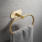 Modern Simple Metal Bathroom Accessories as Individual Piece or in Set in Gold
