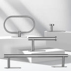 Metal Bathroom Set 4-piece Modern Style Bathroom Fixtures Set