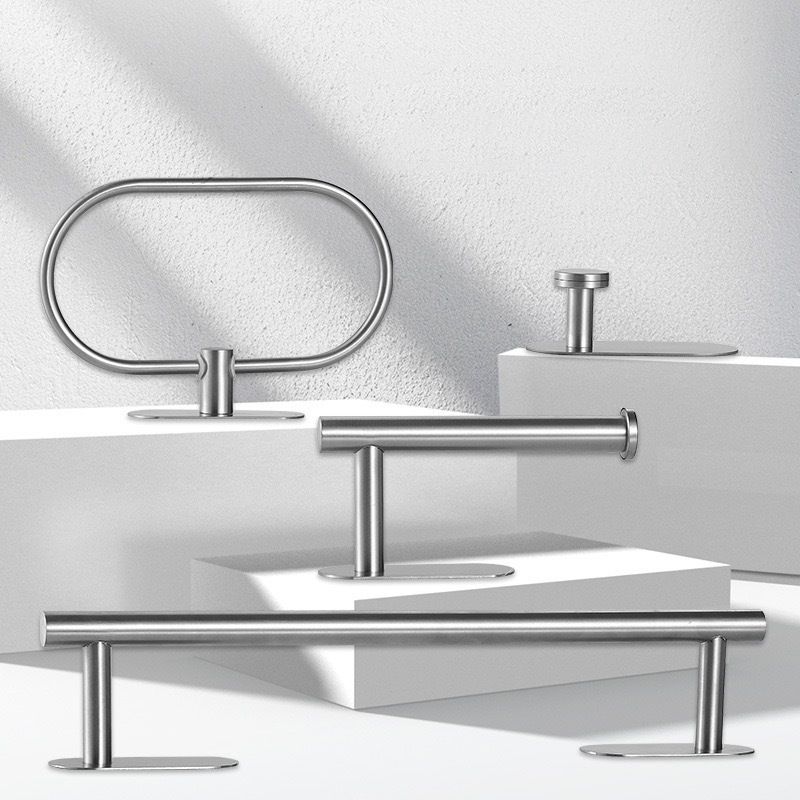 Metal Bathroom Set 4-piece Modern Style Bathroom Fixtures Set