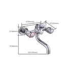 Chrome Bathroom Faucet Trim Wall-mounted Swing Faucet with Hand Shower