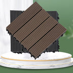 12" X 12" Deck/Patio floor tiles 4-Slat Square for outdoor patio tiles