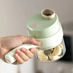 SnijGemak 4-in-1 Electric Vegetable Slicer – Rechargeable & With Collection Bin