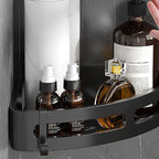 Modern Bathroom Hardware Set Bathroom Shelf Silver/Black Bathroom Accessories Set