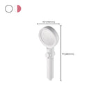 Handheld Shower Adjustable Spray Pattern White Round Showerhead