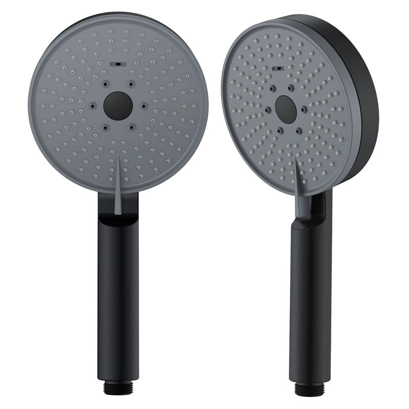 Matt Black Hand Shower Modern 3-Stream Round Wall Mounted Hand Shower