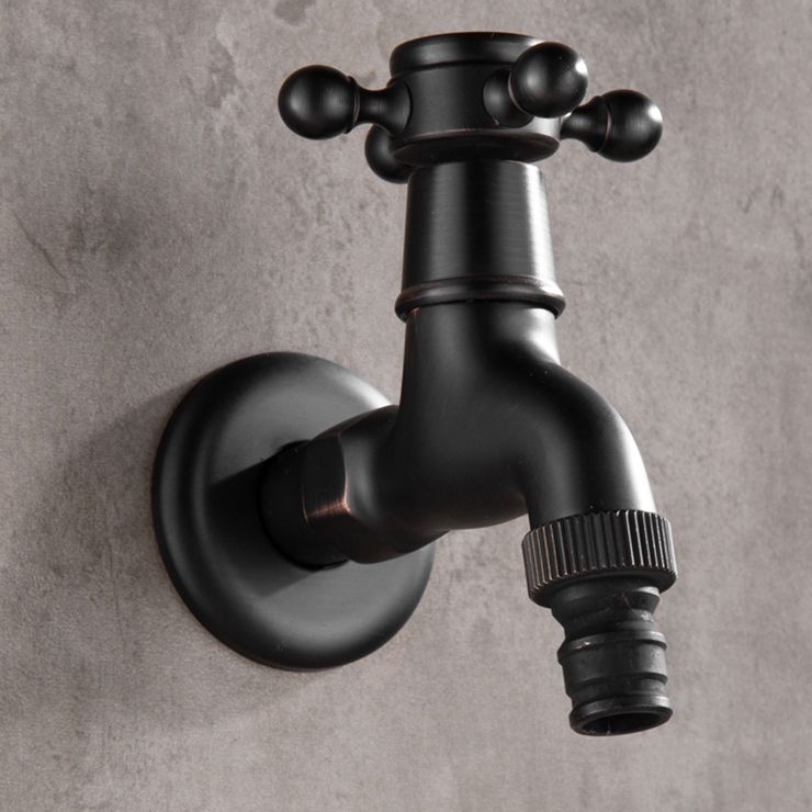 Wide Bathroom Sink Faucet Wall-Mounted Cross Handle Faucet