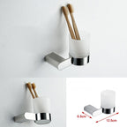 Contemporary bathroom accessories single item or in set in silver