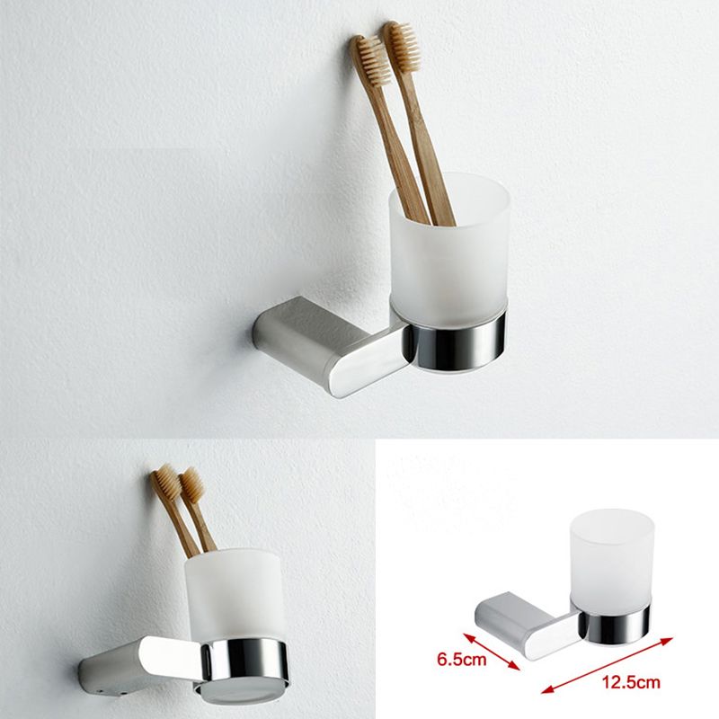 Contemporary bathroom accessories single item or in set in silver