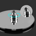 Ceiling and wall mounted showerhead combination round chrome spray head