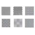 Subway Tile Wallpaper Contemporary Peel and Stick Wall Tile with Metal Look